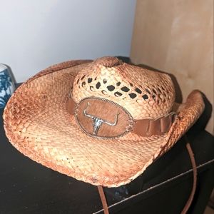 Real rodeo straw hat:  WalkaboutHats Tough as Nails